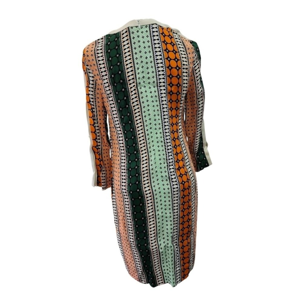 Sandro Shift Dress Womens (1) US XS - Multi Geometric Stripe Boho Chic Designer - Picture 13 of 13